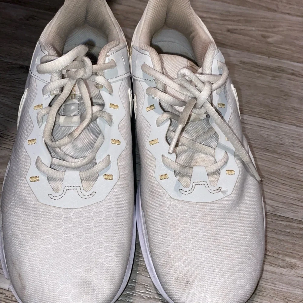 Nike Womens Legend Essential 2 White Gold Running Shoes Sneakers Size 10 - Picture 8 of 12